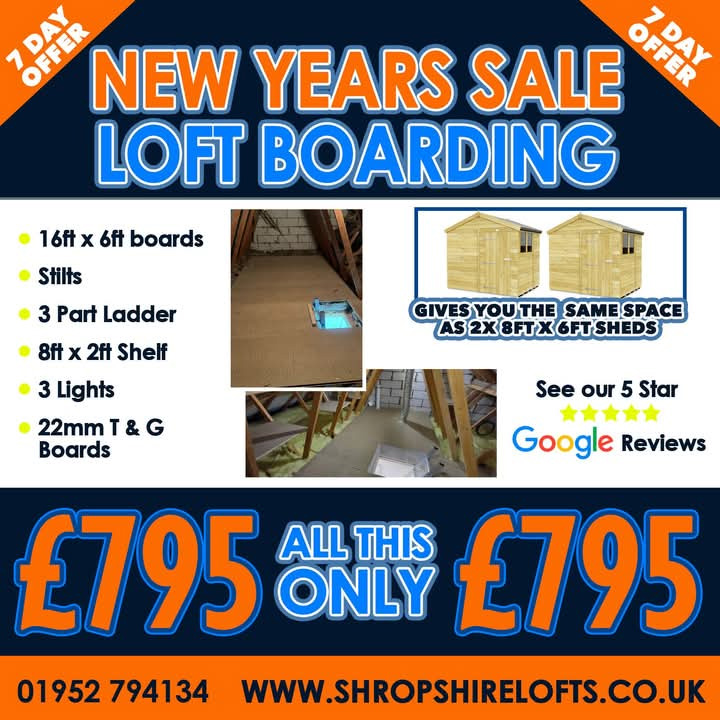 Shropshire Lofts 7 day Offer